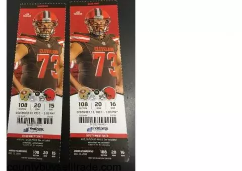 Cleveland Browns Tickets on 50 yard line